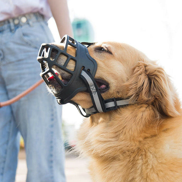 6 Sizes Adjustable Pet Dog No Bite Silicone Basket Muzzle Cage Mouth Mesh Cover