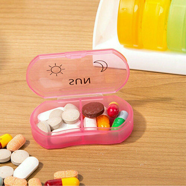 Weekly 7 Day Pill Box Medicine Storage Tablet Container Case Organizer Dispenser