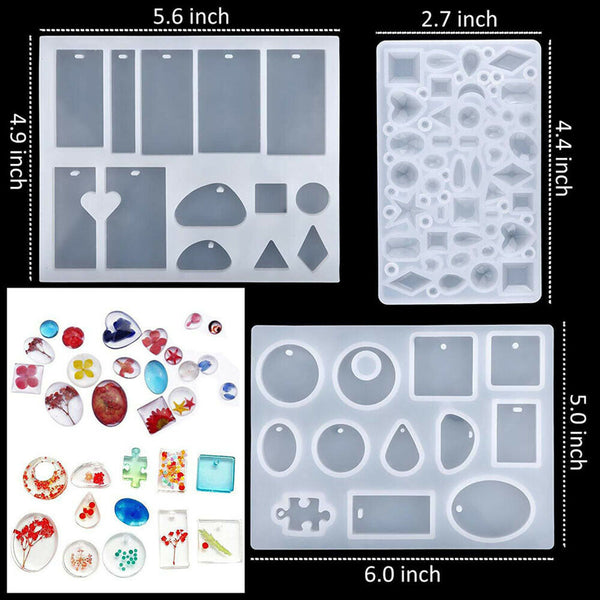 229 X DIY Jewelry Mould Handmade Crystal Glue Making Set Resin Silicone Mold Kit