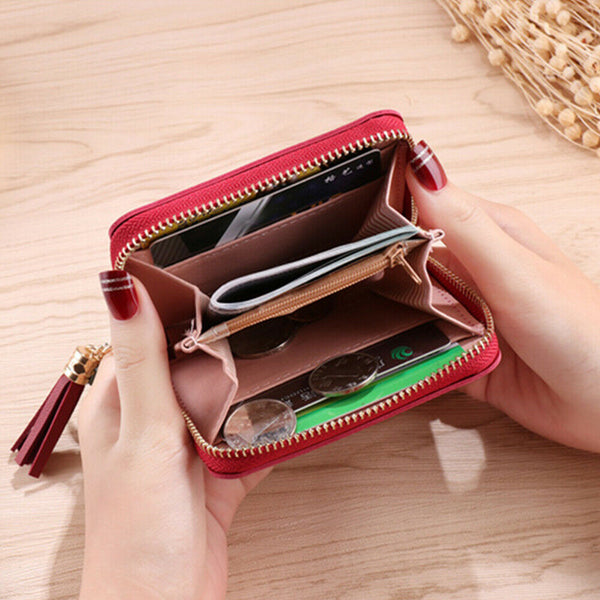 Women Wallet Short Small Coin Purse Ladies Folding Card Holder Card Leather AU