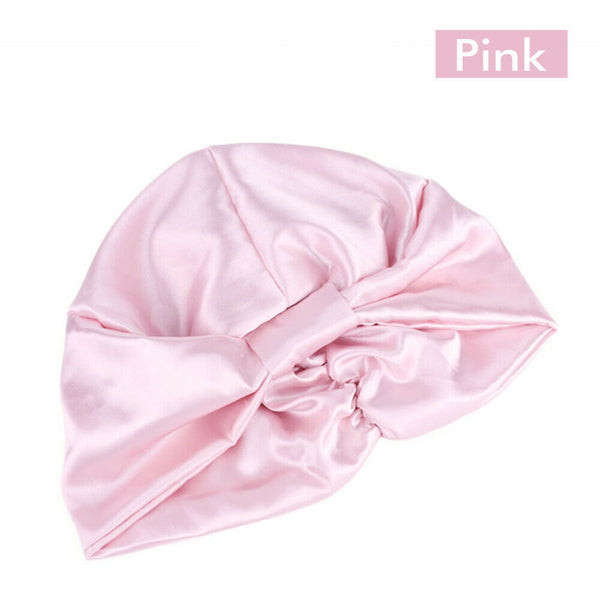 Womens Pure Silk Sleeping Cap Sleep Hat Night Hair Styling Care Bonnet Wrap