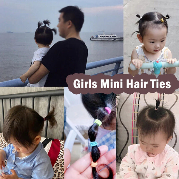 50/100Pcs Girls Mini Hair  Ties  Elastic Hairbands Kids Cute Baby Shower Gift