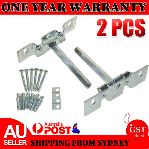 2pcs Concealed Steel Strong Hidden Floating Shelf Support Brackets Install Set