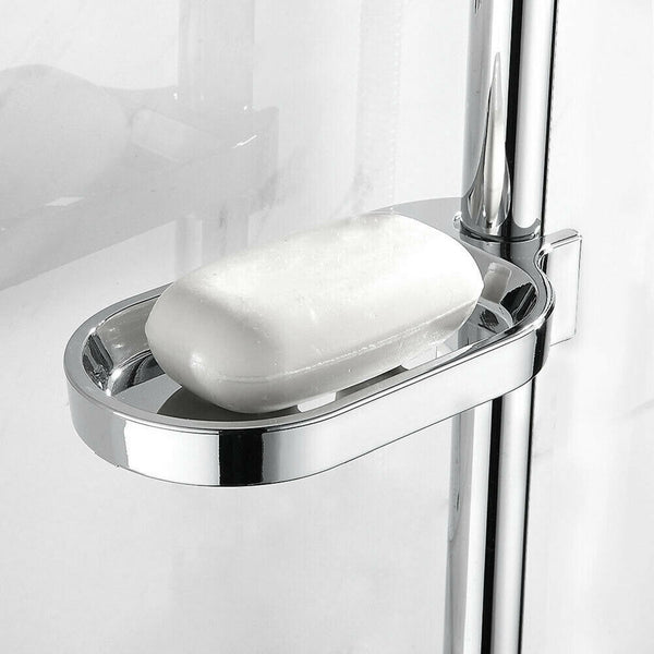 Adjustable Rail Slide Bathroom Bath Shower Soap Dishes Holder For 25 mm Home