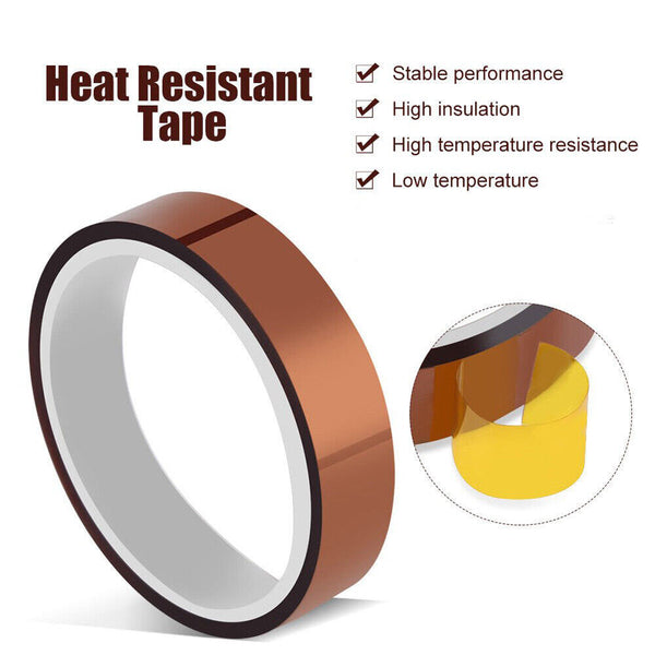 33M 5-20mm Kapton Tape High Temperature Heat Resistant Polyimide Tape New