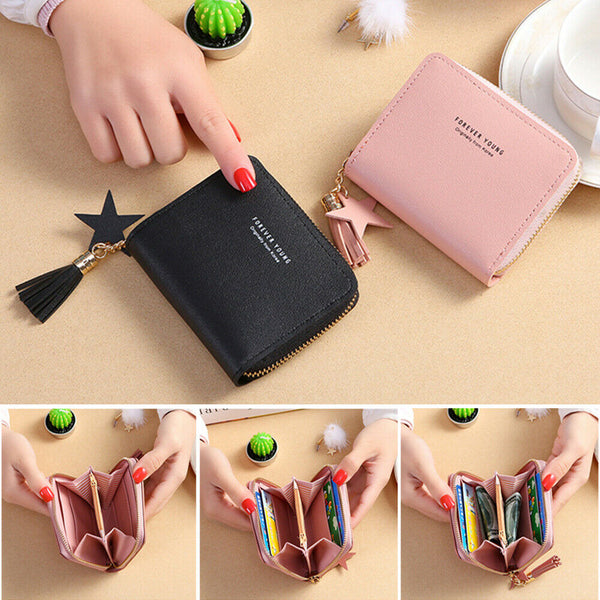 Women Wallet Short Small Coin Purse Ladies Folding Card Holder Card Leather AU