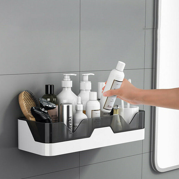 Wall Mount Big Shower Caddy Bathroom Storage Shelf Holder Rack Organiser Kitchen