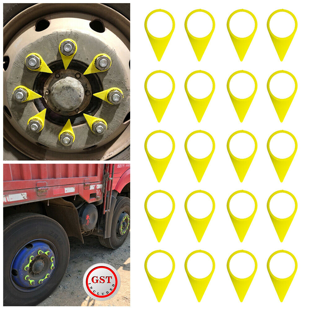 21mm Yellow Wheel Nut Indicators Truck Safety 25 Pack Loose Wheel Nut Indicator