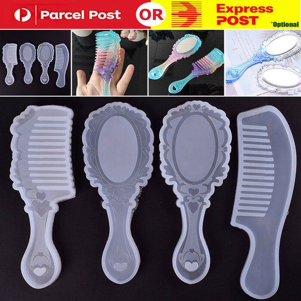 1/2x Silicone Comb Jewelry Making Mold Resin Epoxy Mould Casting Handmade Craft