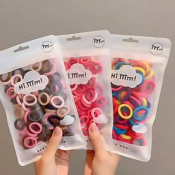 50/100Pcs Girls Mini Hair  Ties  Elastic Hairbands Kids Cute Baby Shower Gift