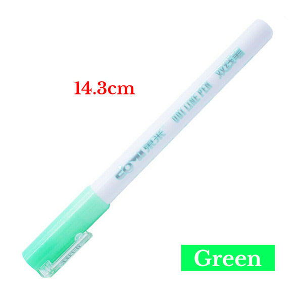 8 Colors Gift Card Writing & Drawing Double Line Outline Pen Two-line Color Pen