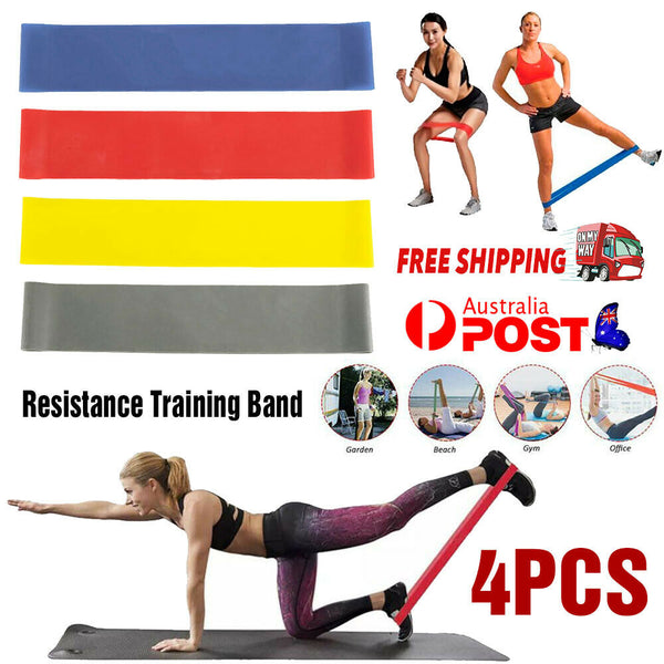 SET POWER Heavy Duty RESISTANCE BAND Gym Yoga LOOP Exercise Fitness Workout Band