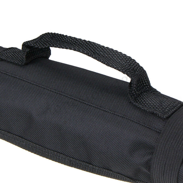 10 Pockets Chef Roll Knife bag with Handles Carry Portable Storage Case Kitchen