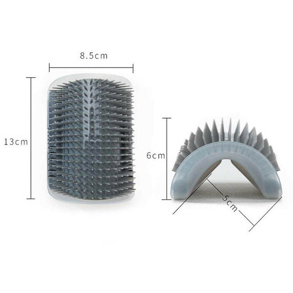 Pet Cat Self Groomer Brush Wall Corner Grooming Massage Comb Toy With Catnip