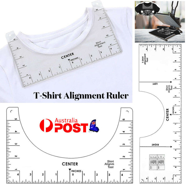 T-Shirt Alignment Tool - Ruler - Centering Tool Vinyl Heat Press Sublimation AU