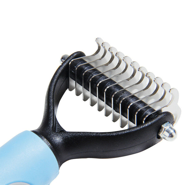 Pet Dog Cat Hair Fur Shedding Trimmer Grooming Dematting Rake Comb Brush Tool