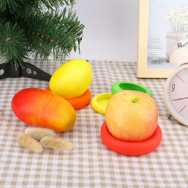 4Pcs Reusable Flexible Silicone Kitchen Craft Food Fruit Vegetable Storage Cover