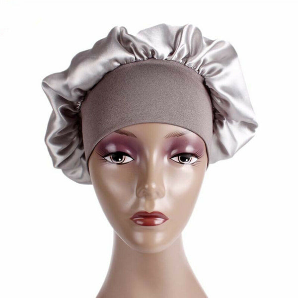 Women's Sleep Hair Hat Care Elastic Satin/Silk Sleeping Bonnet Night Soft Cap