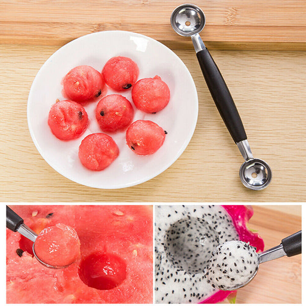 Double Ended Metal Watermelon Ball Maker Baller Parisienne Scoops Kitchen Craft