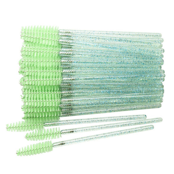 UP TO 100x Disposable Glitter Mascara Wands Lash Brush Eyelash Extensions Makeup