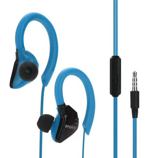 Sports Ear Hook Run Headphone Earbuds Aux 3.5mm Jack In Ear Earphones With Mic