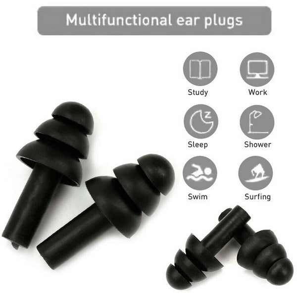 Soft Silicone Ear Plug Nose Clip Set For Unisex Adult/Kids Swimming Diving Train