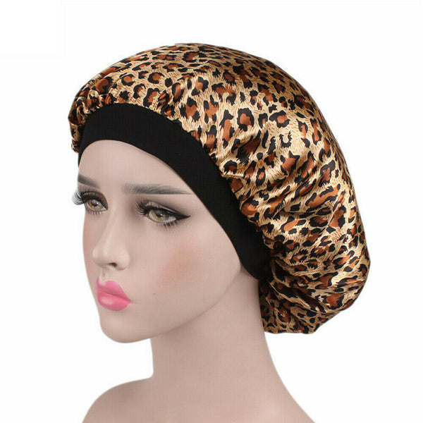 Women's Sleep Cap Nightcap-C2 Sleeping Bonnet Elastic Care Hot Hair Hat Satin