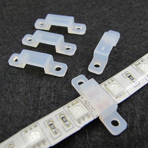 Silicone Mounting Bracket Clip Fastener to Fixing 5050 5630 3528 LED Strip Light