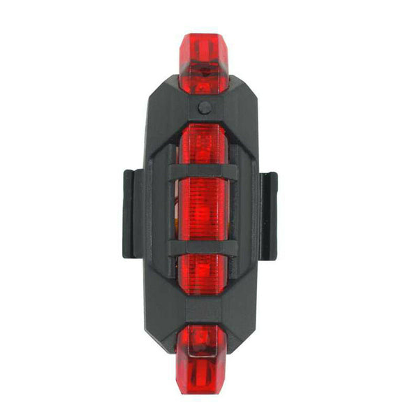 Tail Rechargeable USB Bike 5 LED Light Cycling Warning Safety Bicycle Rear Light