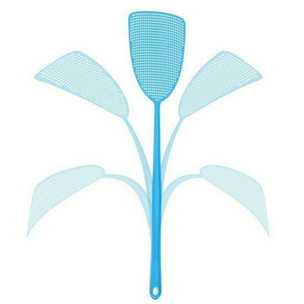 6 Pcs Plastic Fly Swatter Manual Swat Pest Control with Long Handle Assorted AU