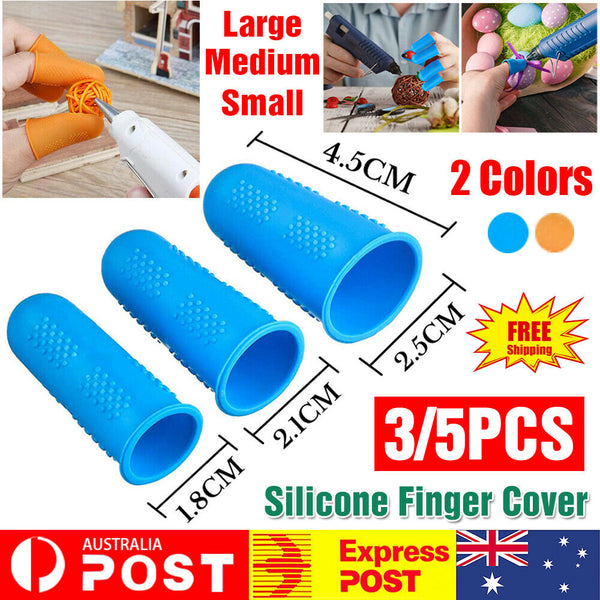 Silicone Finger Cover Cap Anti-skid Heat Resistant Fingertip Protector Kitchen