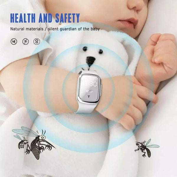 Ultrasonic Anti-Mosquito Repellent Bracelet Bug Insect Repeller Wrist Watch NEW