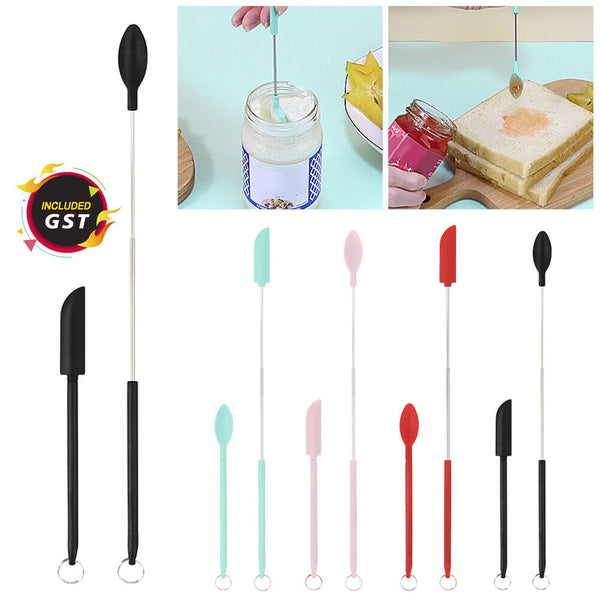 Mini Silicone Telescopic Spatula Multipurpose Double-Headed Cream Cake Scraper