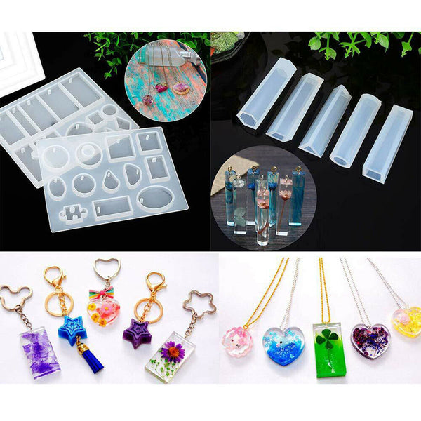 229 X DIY Jewelry Mould Handmade Crystal Glue Making Set Resin Silicone Mold Kit