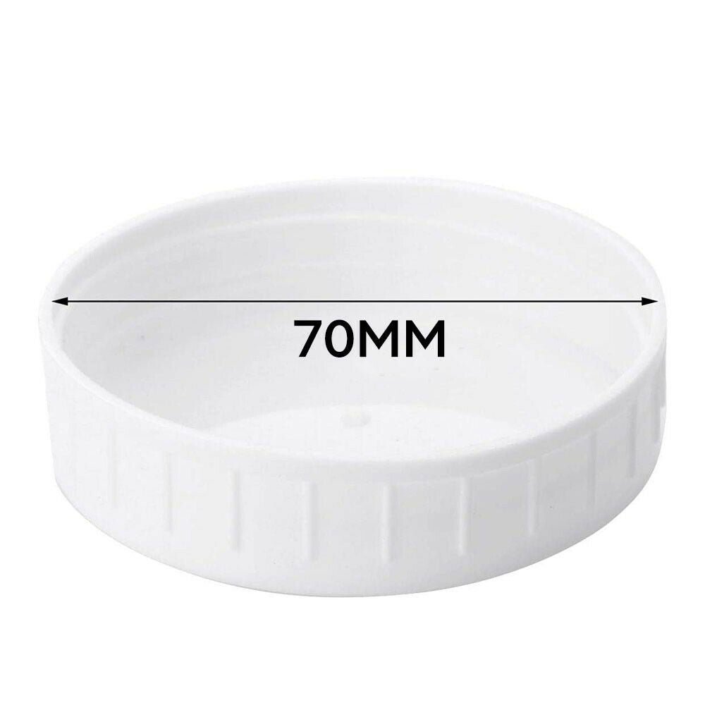 5-50pcs Kitchen Jar Lids Unlined Ribbed Plastic Cup Lids Leakproof Bottle Caps