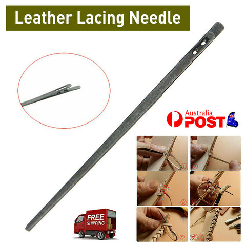 Up 3x Leather Lacing Needle Sewing Tool DIY Knitting Double Hole Hand Stitching