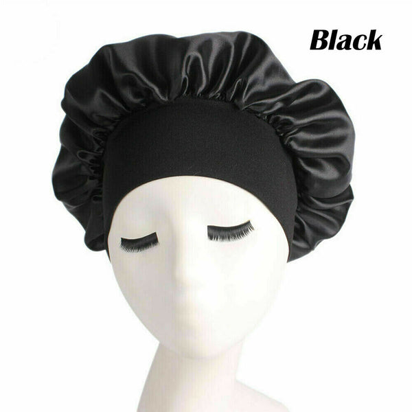 Women's Sleep Hair Hat Care Elastic Satin/Silk Sleeping Bonnet Night Soft Cap