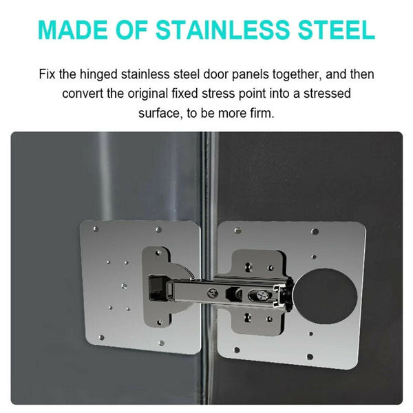 Hinge Repair Plate Stainless Steel Furniture Cupboard Mount Tool For Cabinet Lat