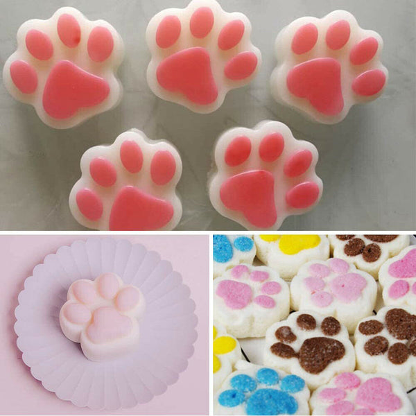 Paw Print Silicone Mold Chocolate Cookie Mould Jelly Ice Cube Baking Decor