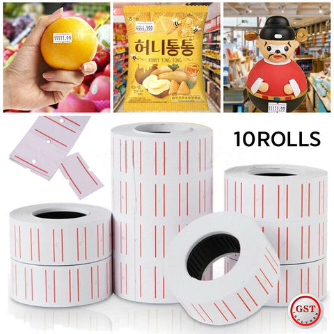 Price Tag Gun Labels Tags Rolls Sticker Pricing Tagging Labels / Roll
