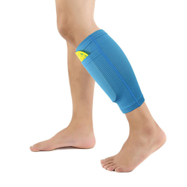 1Pair Adult Kids Soccer Protective Leg Sleeves Calf Support Socks Shin Guard