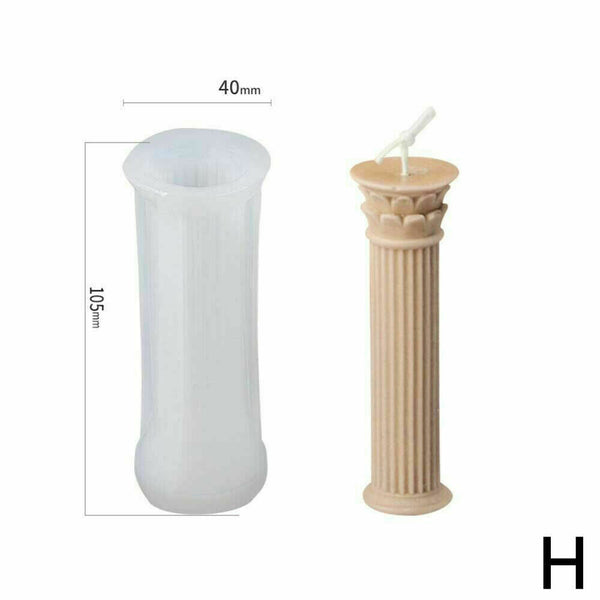 3D Candle Mould Geometric Shape DIY Perfume Soap Making Wax Cake Silicone Mold