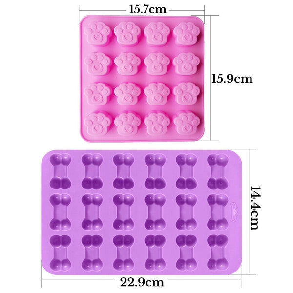 Reusable Silicone Dog Paw Bone Cake Chocolate Mold Cookie Baking Ice Mould Tool