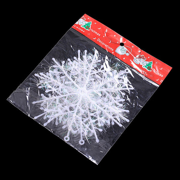 30/60PCS White Snowflake Bunting Garland Hanging Christmas Party Decorations