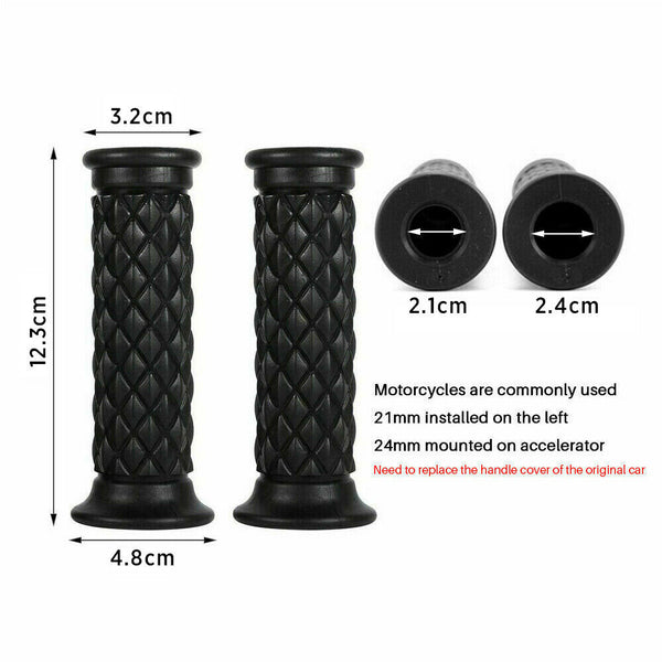 Motorcycle Rubber Gel Hand Grips For 7/8" 22mm Handlebar Sports Bike Universal