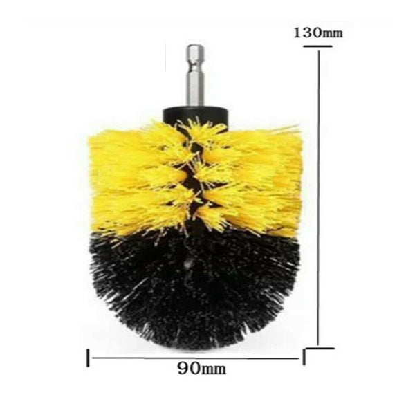 3Pcs Scrubbing Brush Set Electric Power Drill Cleaning Attachment Bathtub Toilet