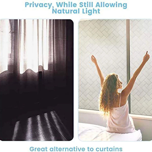 Window Glass Film Static Cling Glueless Reusable Removable Privacy Frosted Decor