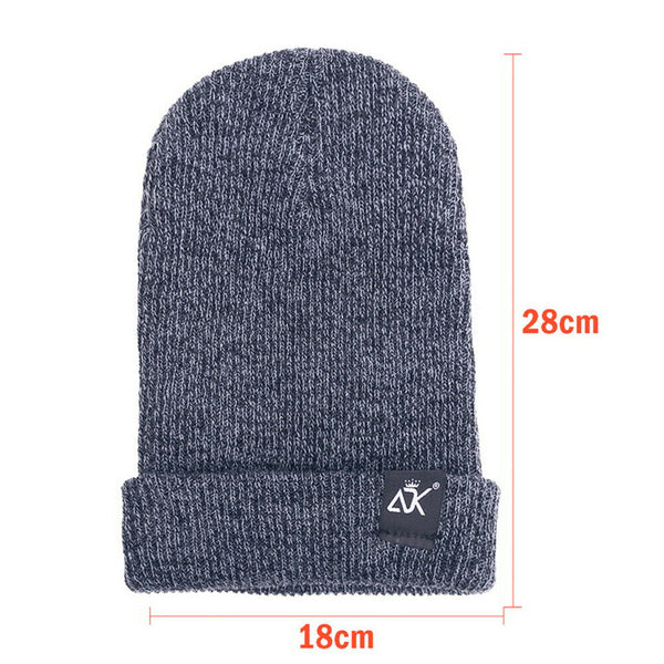 Mens Womens Warm Wool Knit Baggy Beanie Winter Hat Ski Slouchy Chic Knitted Caps