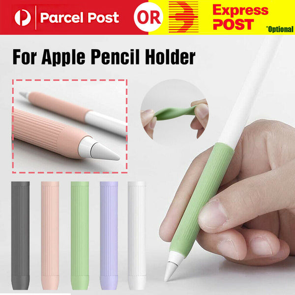 For iPad Apple Pencil 1 2 Silicone Grip Nib Tip Anti-Slip Case Holder Skin Cover