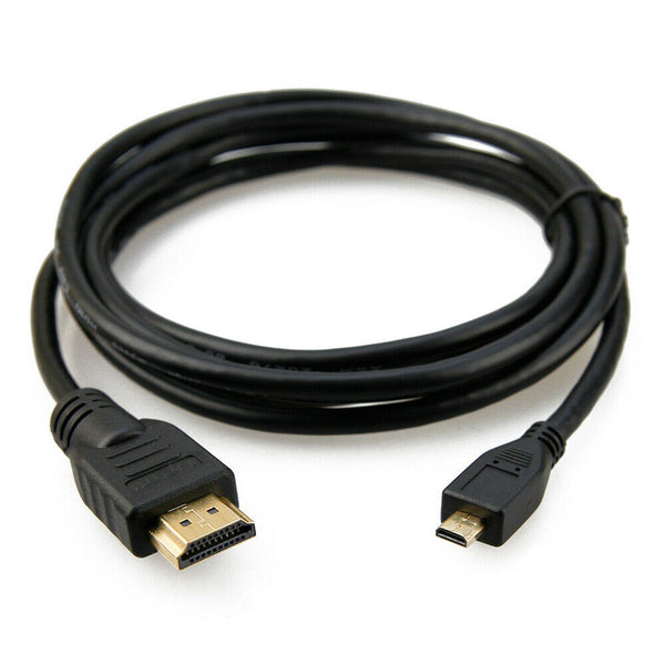 Micro HDMI to HDMI Cable Male 2M v1.4 Full HD 1080P 4K For GoPro Hero 3 4 5 6 7